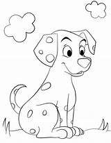 Dog Coloring Dalmatian Pages Cute Drawing Spots Printable Without Template Puppy Color Pinscher Doberman Print Templates Pupp Sketch Dot sketch template