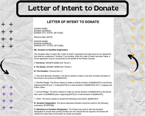letter  intent  donate letter  intent  donate form letter