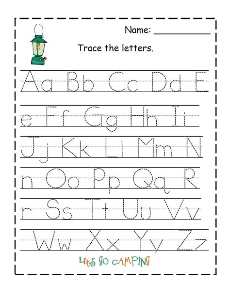 letter tracing  printable