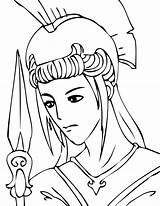Greek Athena Coloring Pages Goddess Mythology Color Getcolorings Getdrawings Printable sketch template