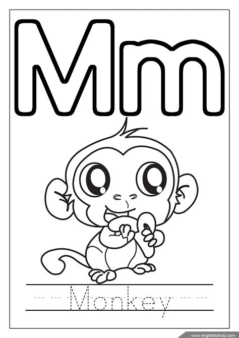 letter mm coloring pages