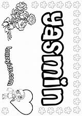 Yasmin Coloring Pages Color Name Hellokids sketch template