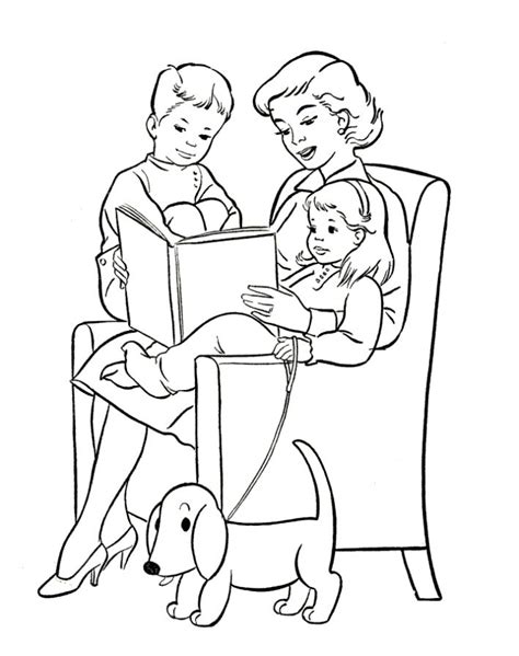 mother daughter coloring sheet coloring pages