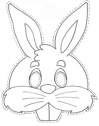 rabbit mask  coloring pages