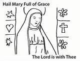 Coloring Mary Virgin Hail Mother Clipart Library Clip sketch template