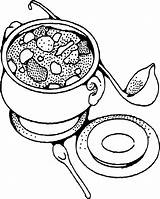 Soup Coloring Pages Bowl Cereal Stone Printable Drawing Kids Chili Vegetable Color Getcolorings Soups Food Numeroff Laura Sketch Drawings Choose sketch template