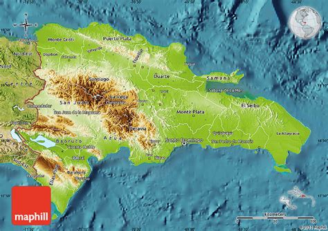 Topographic Map Of Dominican Republic Map