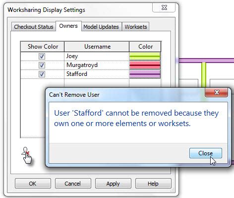revit oped worksharing display users