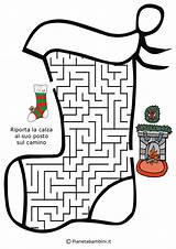 Natale Labirinti Labirinto Befana Pianetabambini Missione Natalizia Hlf Maze Soluzione Stampa Mazes sketch template