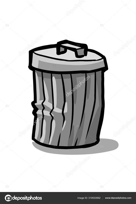 trash  icon  cartoon style isolated  white background trash  garbage symbol vector