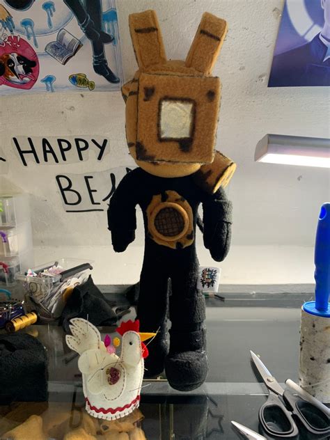 the projectionist plushie bendy and the ink machine etsy
