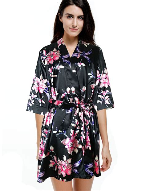 summer women robes floral bathrobe dressing gown nightgown short