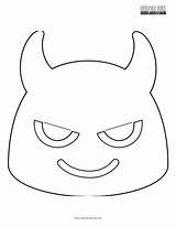 Emoji Devil Coloring Google Fun sketch template