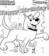Coloring Clifford Pages Birthday Pbs Dog Party Kids Parents Print Happy Printable Red Big Book Popular Cartoons Boy Color Library sketch template