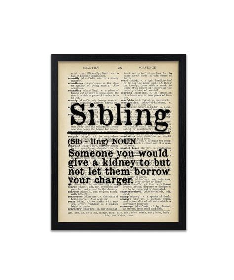 Sibling Definition Sibling Definition Funny Definition Etsy Uk