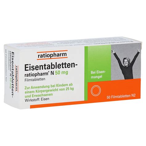 eisentabletten ratiopharm  mg  stueck  medpex