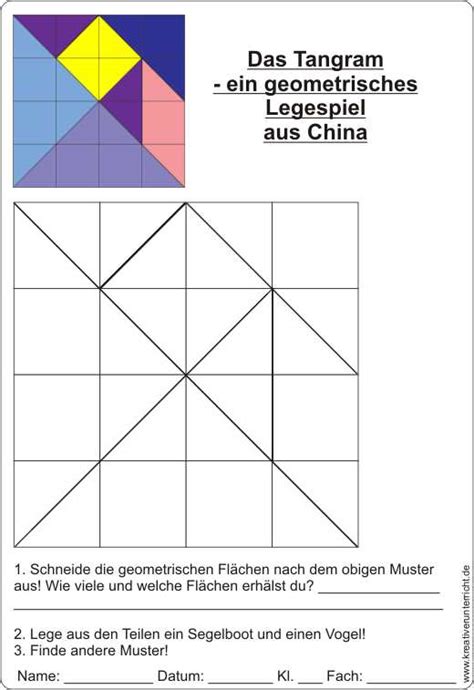 tangram ein geometrisches legespiel aus china