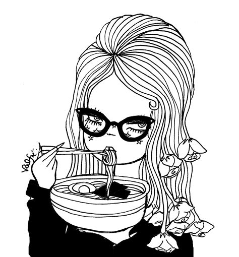 aesthetic girl pages coloring pages