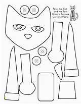 Pete Cat Buttons Groovy Coloring Four His Divyajanani sketch template