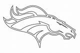 Broncos Vectorified Colouring Kindpng Use Clipartkey Nicepng sketch template