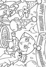 Colorir Coloriage Compleanno Dora Gifgratis Prend Ton sketch template