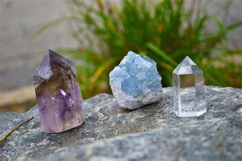 stock photo  crystals gems healing