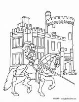 Coloriage Ritter Imprimer Chevalier Chevaliers Ausdrucken Castles Coloriages Malvorlagen Dragon Rycerze Arrive Hellokids Château Schloss Maternelle Caballo Malvorlage Kolorowanki Conocimiento sketch template