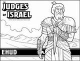 Bible Coloring Judges Israel Pages Ehud Judge Sheet Sunday School Kids Children Crafts Para Jueces Biblia Craft Lessons Activity La sketch template