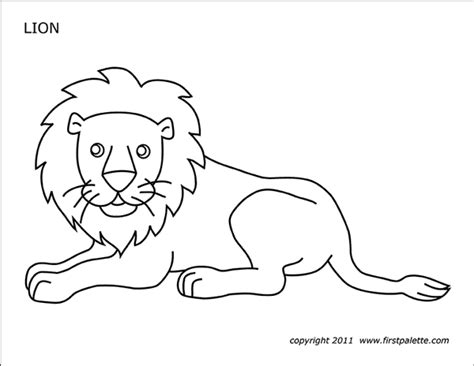 lion  printable templates coloring pages firstpalette