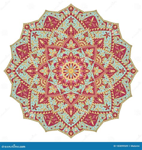 colorful oriental mandala stock vector illustration  iranian