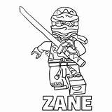 Ninjago Coloring Zane Pages Printable Top sketch template