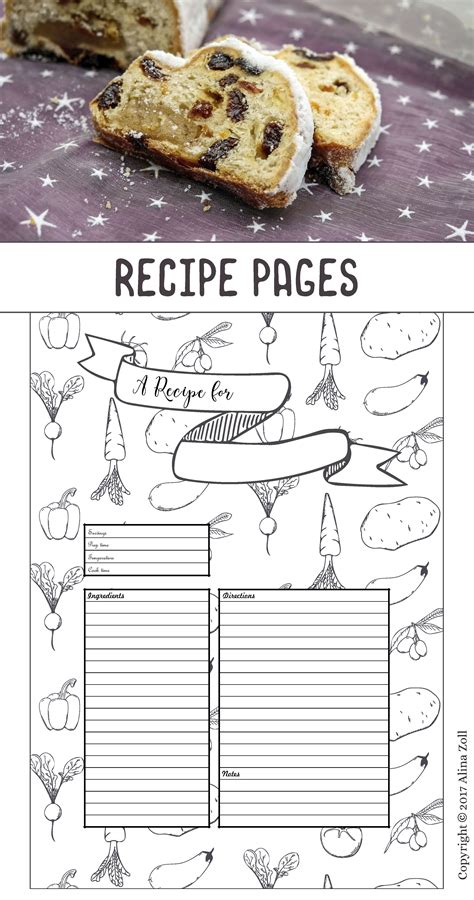 printable recipes   template   write  recipe