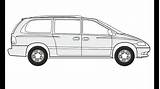 Chrysler Voyager Grand Draw sketch template