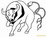 Tauros Pokemon Pages Coloring Online Printable Color Coloringpagesonly sketch template