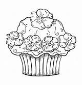 Coloring Cupcake Pages Birthday Printable Cupcakes Happy Cute Cake Print Girl Cakes Kids Sheets Color Girls Getcolorings Popular Flower Adult sketch template