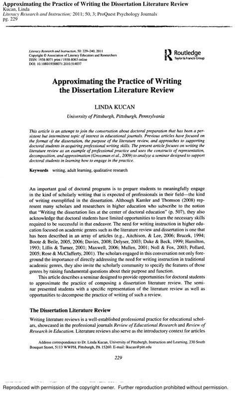 approximating  practice  writing  dissertation literature