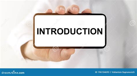 introduction word inscription  white paper stock image image