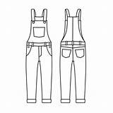 Overalls Coloring Isolated sketch template