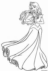 Coloriage Aurore Disney Dormant Princesse Dessin Imprimer Jecolorie Imprimé sketch template