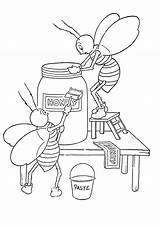 Coloring Honey Bees Pages Kids Printable Bee Fairy Colouring Graphics Printables Thegraphicsfairy Book Vintage Cartoon Drawing Pdf Honeybees Size Sheet sketch template