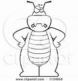 Outlined Bug Angry Clipart Cartoon Cory Thoman Coloring Vector 2021 sketch template