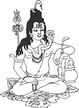 Shivratri Shiva Coloring Color Print Guru Theholidayspot sketch template