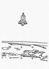 Shuttle Space Reaching Orbit Position Coloring Its sketch template