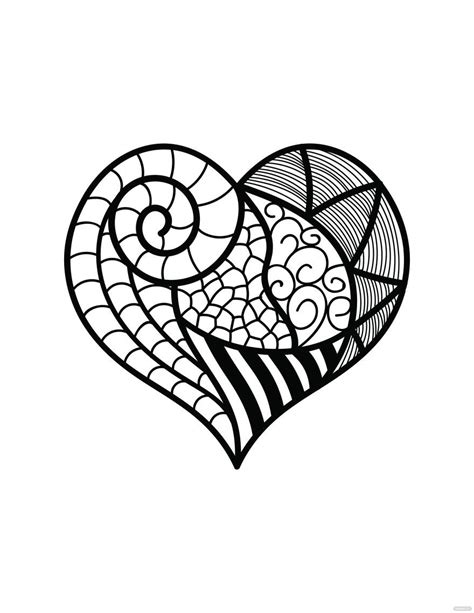 heart shapes coloring pages