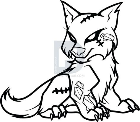 zombie coloring pages cats coloring  drawing