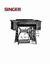 Treadle Singer Machine Sewing Manual Manuals sketch template