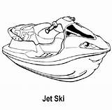Jet Jetski Kleurplaat Sheet Balloon sketch template