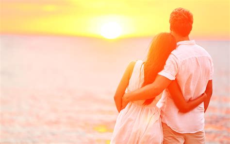 honeymoon couple romantic  love  beach sunset wallpaperscom
