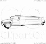 Limo Hummer Coloring Clipart Pages Stretch Illustration Vector Royalty Limousine Lal Perera Results sketch template