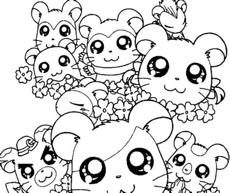 cute kawaii coloring pages animals coloring  kids